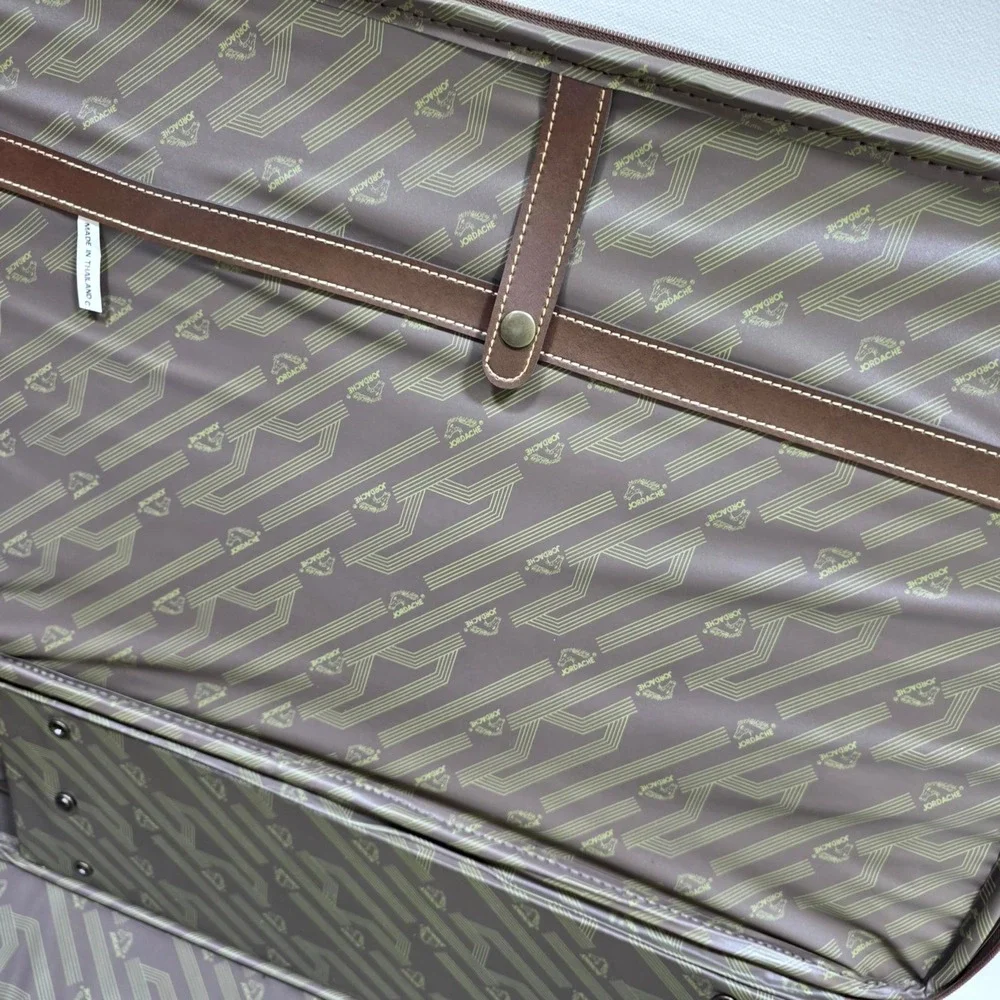 Vintage Jordache Aztec Carry-On Suitcase Brown Tweed NWT Retro Travel Bag 80s